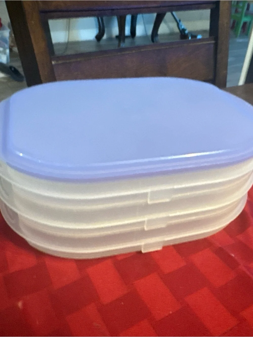 Stackable Home Storage Container - blue  Lid